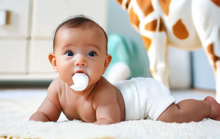 소피루비 상징적인 요소 - **Prompt 1: Sensory Discovery with Sophie la Girafe**
    "A joyful, curious baby, approximately 6-9...