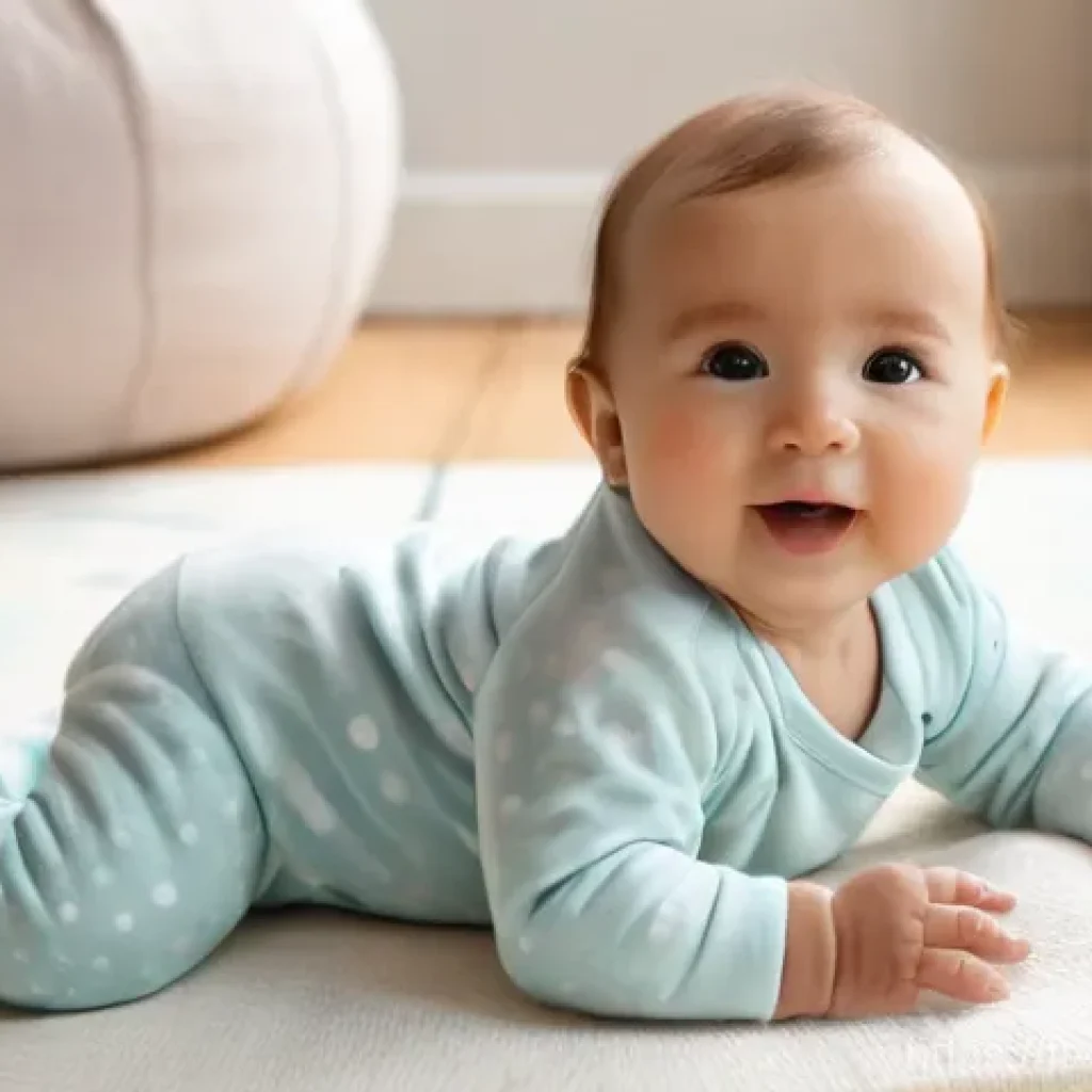 소피루비 국내외 반응 - **Prompt:** A joyous 6-month-old baby, wearing a soft, pastel-colored onesie, is happily interacting...