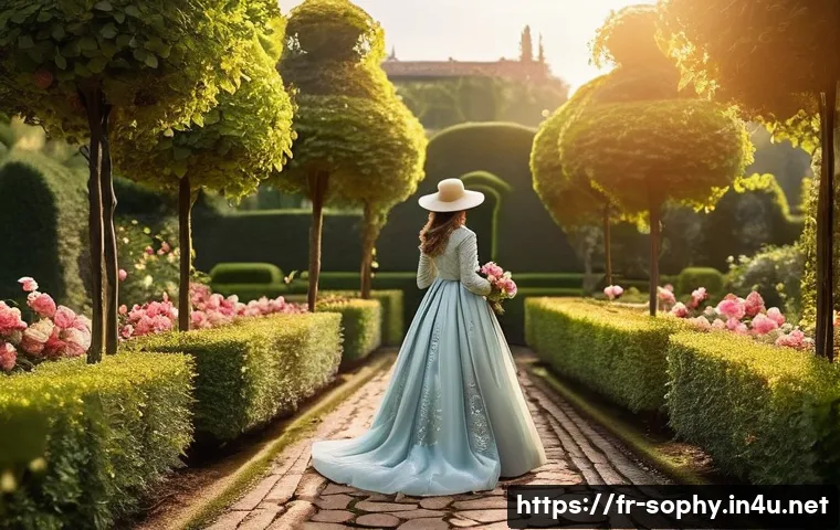 소피루비 배경 장소 탐방 - **Prompt 1: Enchanted Royal Rose Garden at Golden Hour**
    A breathtaking, opulent royal rose gard...