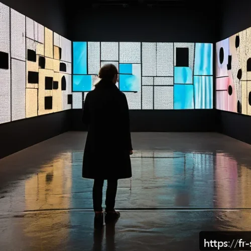 Home 32 소피루비 주제의식 - A contemporary art gallery scene featuring an immersive installation by Sophie Ruby, combining physi...